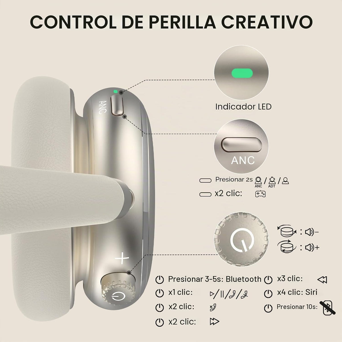 NC95 – AURICULARES INALÁMBRICOS CON CANCELACIÓN ACTIVA DE RUIDO 🎧