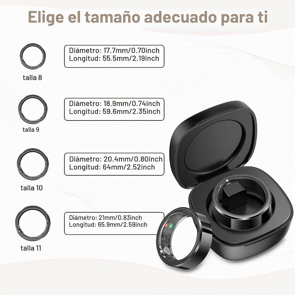 ANILLO INTELIGENTE PARA HOMBRE – SALUD Y ACTIVIDAD EN T