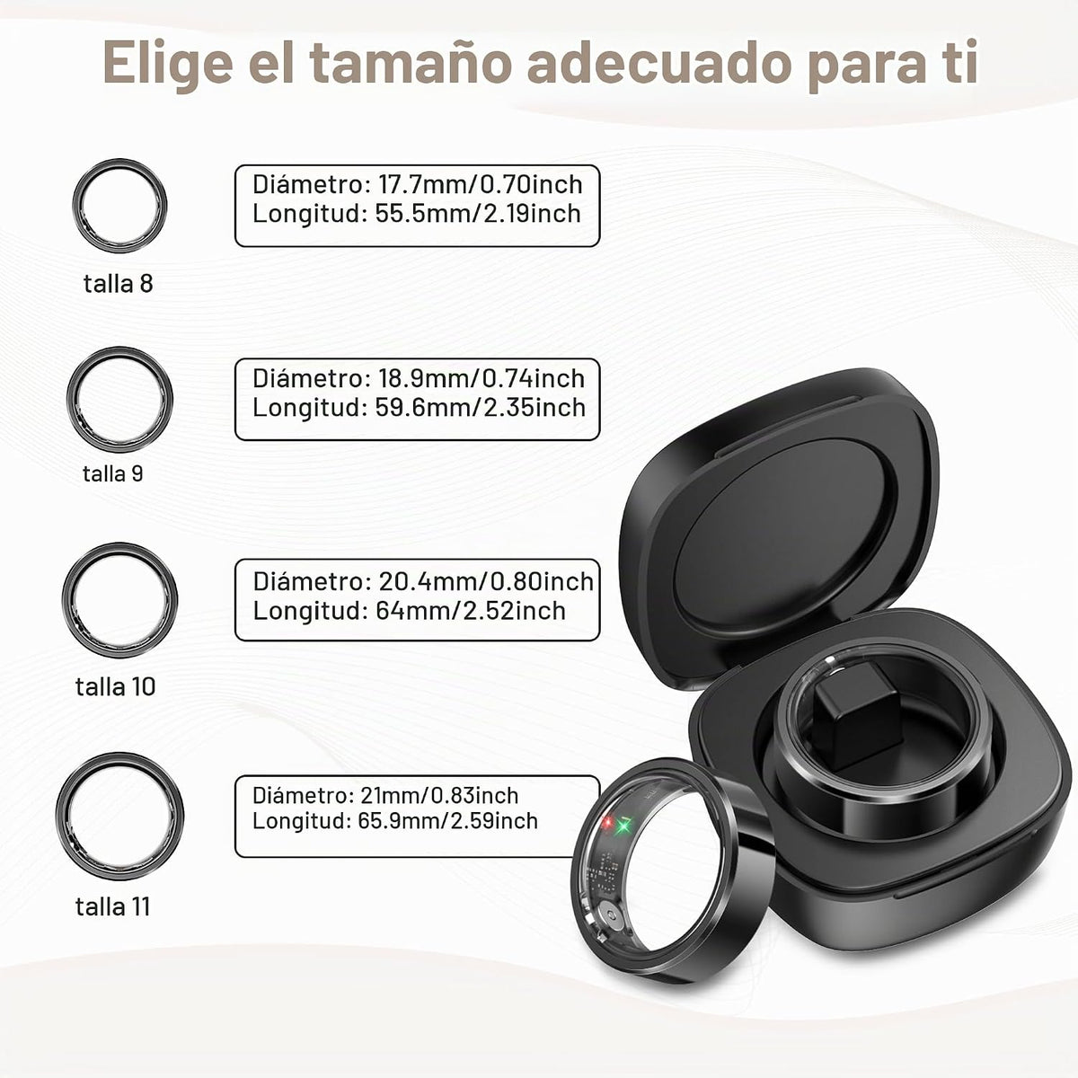 ANILLO INTELIGENTE PARA HOMBRE – SALUD Y ACTIVIDAD EN T